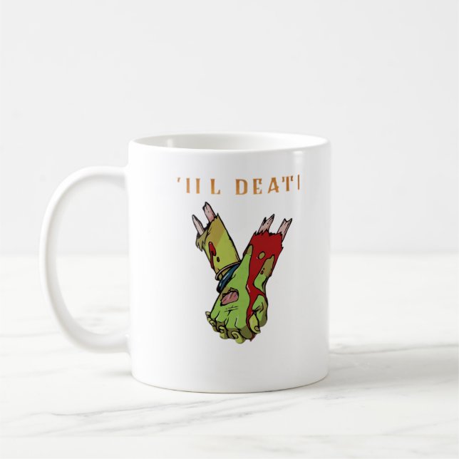 Zombie Couple Till Death Do Us Part Classic Coffee Mug (Left)