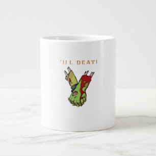 Zombie Couple Till Death Do Us Part Classic Style Large Coffee Mug