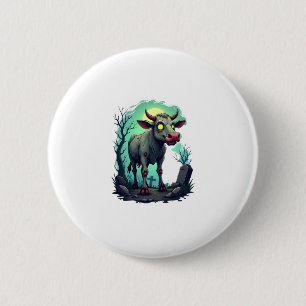 Zombie Cow Apocalypse 6 Cm Round Badge