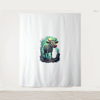 Zombie Cow Apocalypse Tapestry