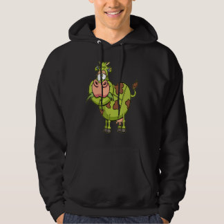 Zombie Cow Lazy Halloween Costume  Farm Animal Far Hoodie