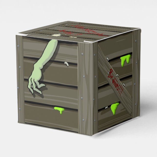Zombie Crate Favour Box (Front Side)