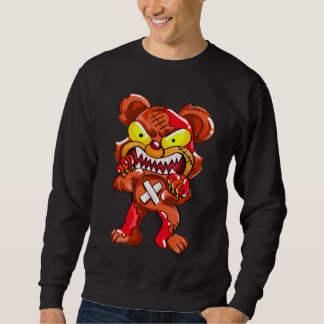Zombie Creepy Kawaii Teddy Bear Sweatshirt