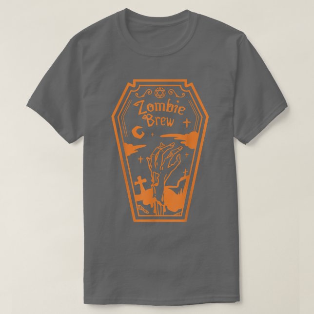 Zombie Crew Coffin Happy Scary Halloween Night Gho T-Shirt (Design Front)