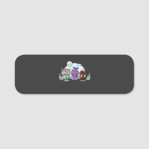 Zombie Cupcake Halloween Name Tag