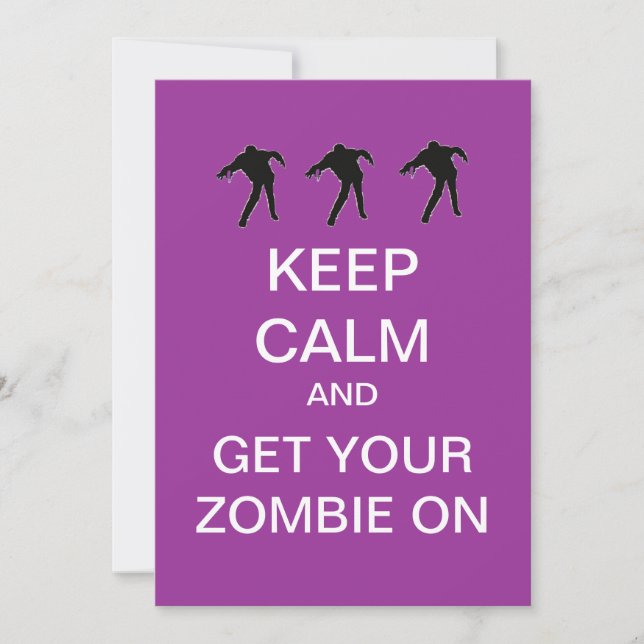 Zombie Custom Halloween Party Invitations (Front)