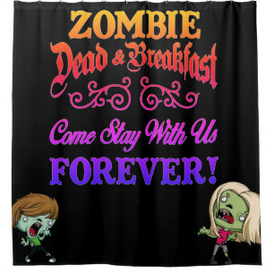 Zombie Dead And Breakfast Shower Curtain