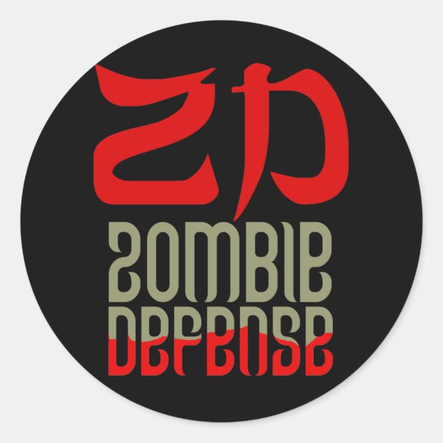 Zombie Defence Stickers (Front)