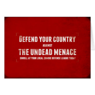 ZOMBIE DEFENSE LEAGUE POSTER