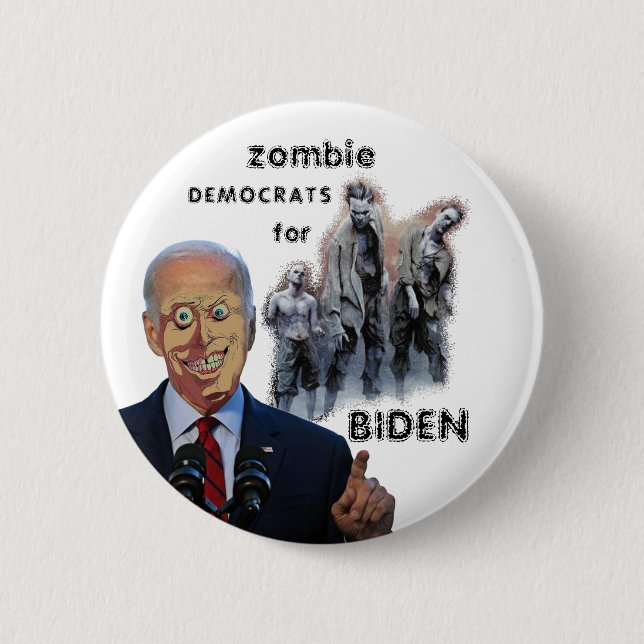 zombie Democrats for Biden 6 Cm Round Badge (Front)