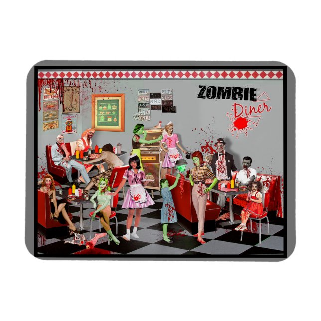 Zombie Diner Magnet (Horizontal)