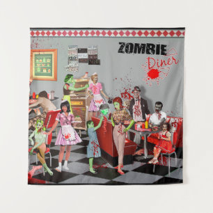 Zombie Diner Tapestry