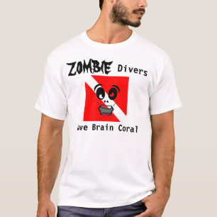 Zombie Divers Love Brain Coral T-Shirt