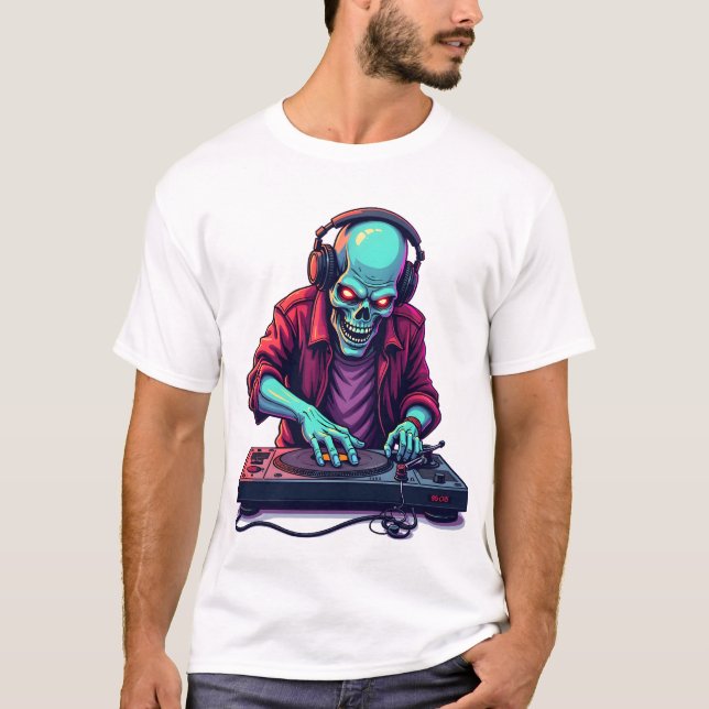 Zombie DJ � Music Festival Halloween Tee (Front)