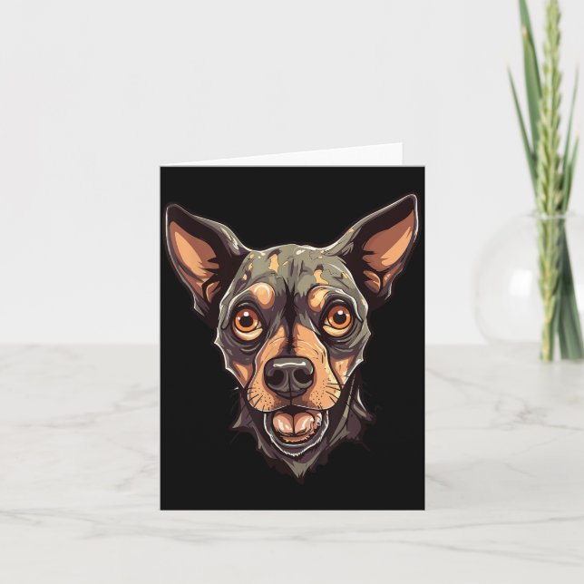 Zombie Dog Design Funny Halloween 2 Card (Front)