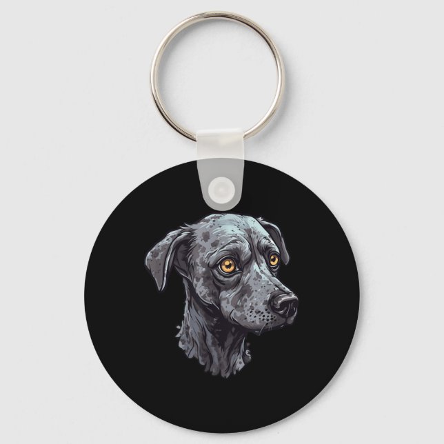 Zombie Dog Design Funny Halloween 3 Key Ring (Front)