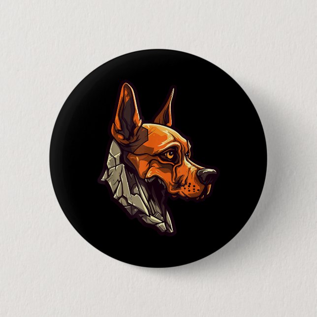 Zombie Dog Design Funny Halloween 6 Cm Round Badge (Front)
