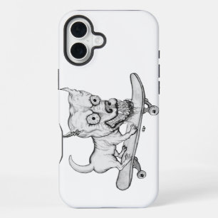 Zombie Dog , My little Lovely Dog on Skateboard iPhone 16 Plus Case