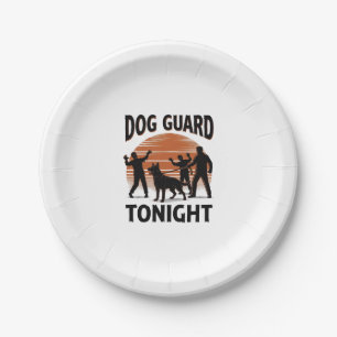 Zombie Dog Patrol Vintage Halloween Shirt_1 Paper Plate