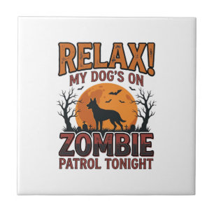 Zombie Dog Patrol Vintage Halloween Shirt Design_1 Tile