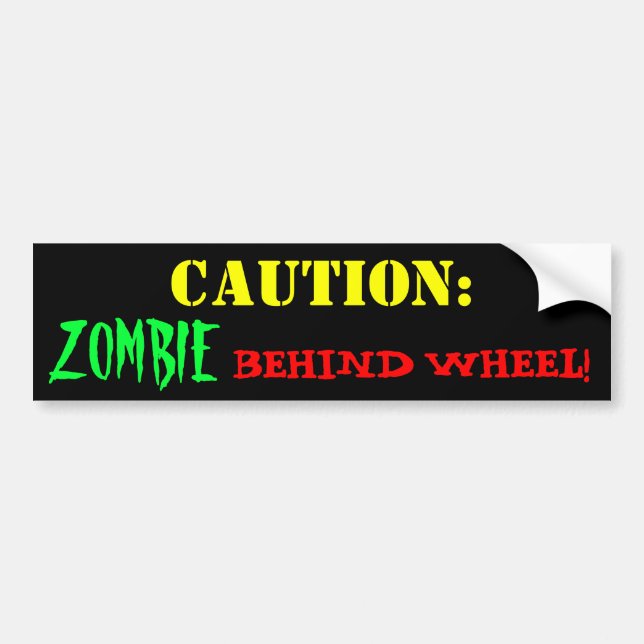 Zombie Driver Bumper Sticker (Front)