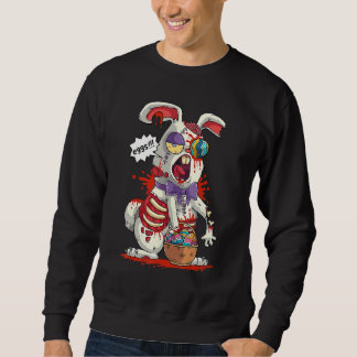 Zombie Easter Bunny Easter Egg Scary Easter Adult Sweatshirt