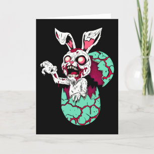 Zombie Easter Bunny Holiday Card