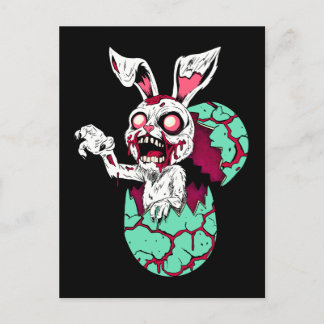 Zombie Easter Bunny Postcard