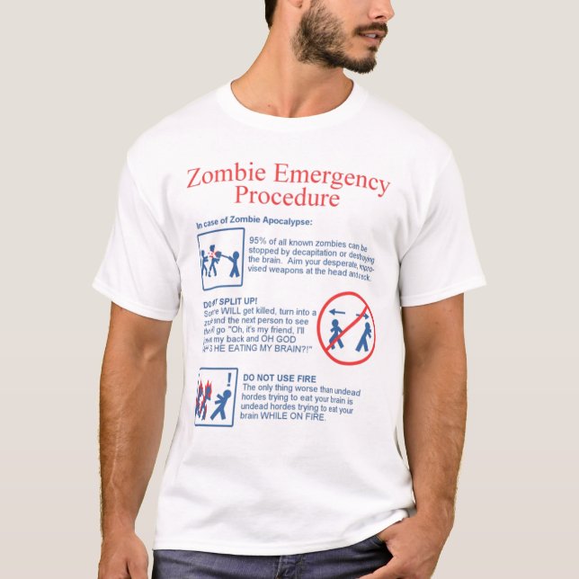 Zombie emergency T-Shirt (Front)