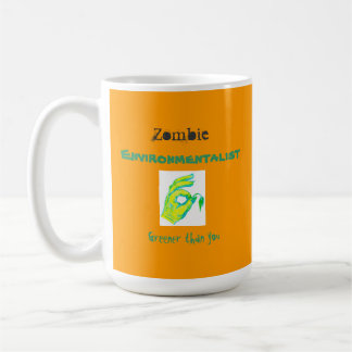 Zombie Environmentalist, greener than you, mug