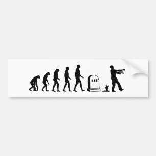 Zombie Evolution Bumper Sticker