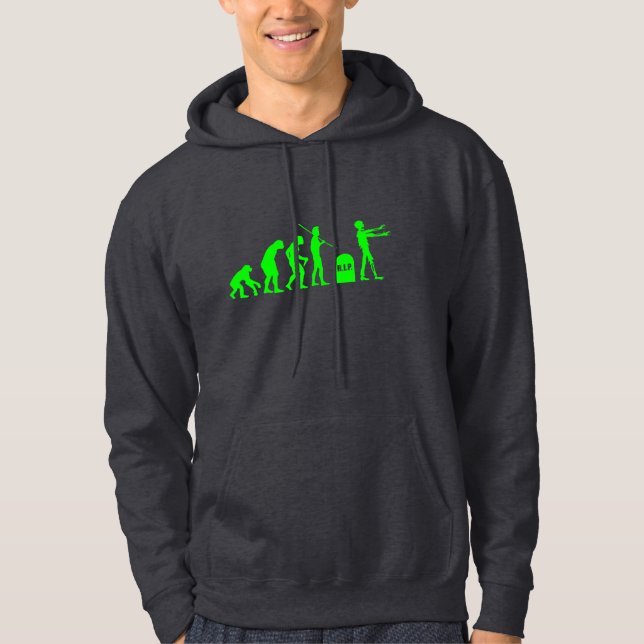 Zombie Evolutionary evolution chart funny science Hoodie (Front)