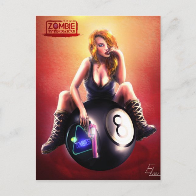 Zombie Exterminators Book Cover Postcard (Front)