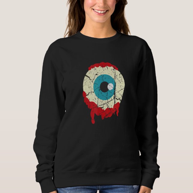 Zombie Eyeball Halloween Scary Zombie   Sweatshirt (Front)