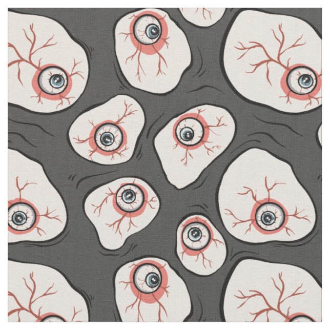 Zombie eyes bloody Halloween  Fabric (Close Up)