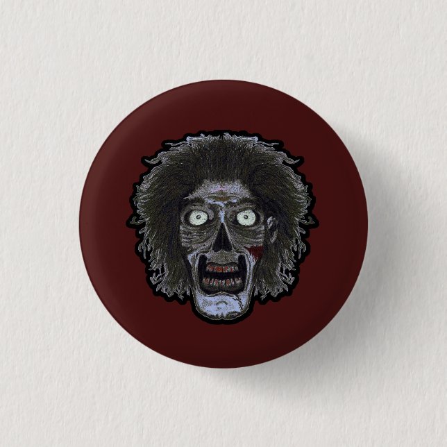 ZOMBIE Face - Colour Face 3 Cm Round Badge (Front)