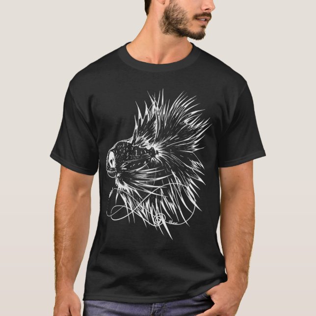 Zombie fighting fish T-Shirt (Front)