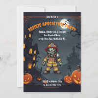 Zombie Firefighter. Zombie Apocalypse Party