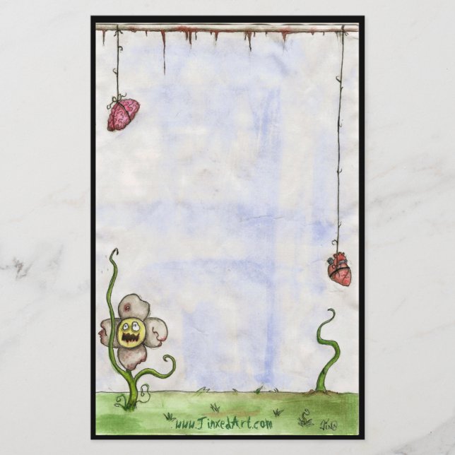 Zombie Flower Stationary Stationery (Front)