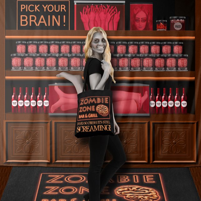 Zombie Food Store Brains Limbs Eyeballs Halloween Tapestry (Creator Uploaded)