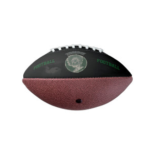 Zombie,Football -Green on Black Football