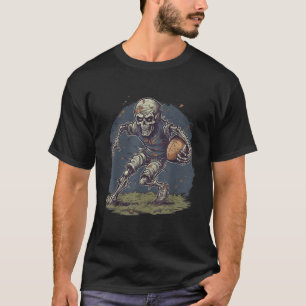 Zombie Football Player Halloween Costume Sport Men T-Shirt