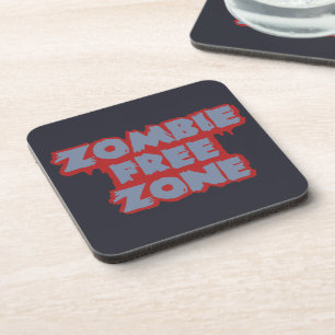 Zombie Free Zone custom coasters
