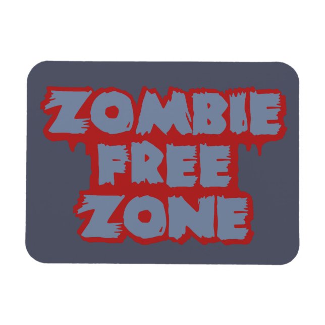 Zombie Free Zone custom magnet (Horizontal)
