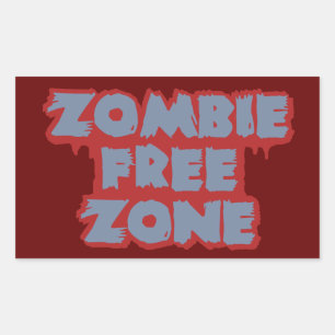 Zombie Free Zone custom stickers