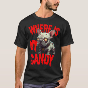 Zombie French Bulldog Halloween T-Shirt