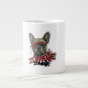 Zombie Frenchie Large Coffee Mug