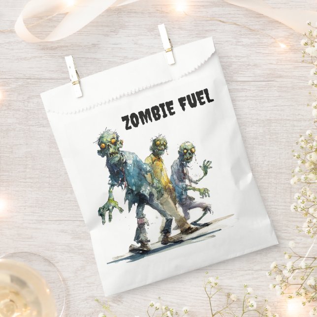 Zombie Fuel | Halloween Candy Favour Bags (Clipped)