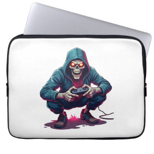 Zombie Gamer – Funny Halloween Gaming Shirt Laptop Sleeve