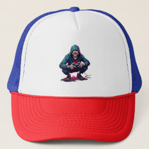 Zombie Gamer – Funny Halloween Gaming Shirt Trucker Hat